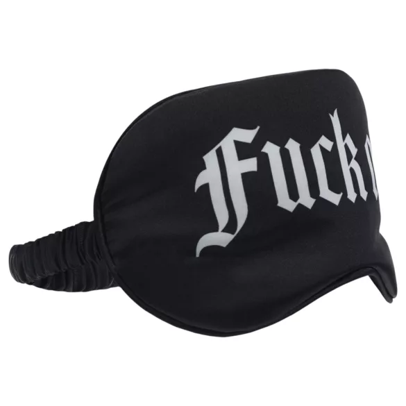 Autsch! - Satin-Schlafmaske mit der Aufschrift „Fuck Off“ (schwarz)