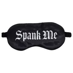   Autsch! - Satin-Augenmaske mit der Aufschrift „Spank Me“ (schwarz)