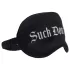 Autsch! - Satin-Schlafmaske mit Aufschrift „Suck Don't Bite“ (schwarz)
