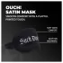 Autsch! - Satin-Schlafmaske mit Aufschrift „Suck Don't Bite“ (schwarz)