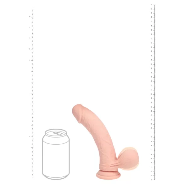 RealRock - realitätsnaher Vibrator mit doppelter Dichte (hautfarben) - 18 cm