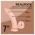 RealRock - realitätsnaher Vibrator mit doppelter Dichte (hautfarben) - 18 cm