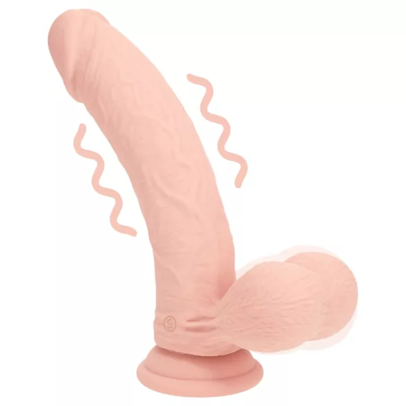 RealRock - lebensechter Vibrator mit doppelter Dichte (hautfarben) - 20 cm