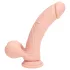 RealRock - lebensechter Vibrator mit doppelter Dichte (hautfarben) - 20 cm