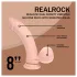 RealRock - lebensechter Vibrator mit doppelter Dichte (hautfarben) - 20 cm