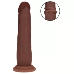   RealRock - naturgetreuer Dildo mit doppelter Dichte (braun) - 18,5 cm