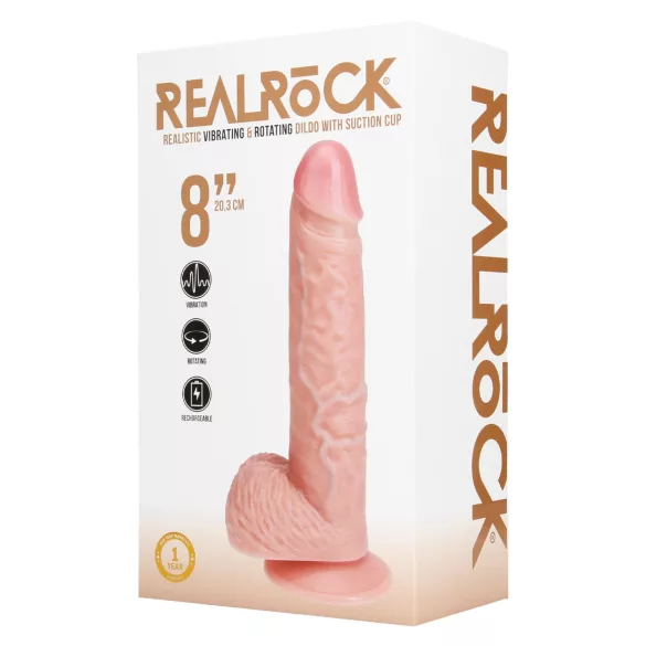 RealRock - rotierender Vibrator (naturfarben, 20,5 cm)
