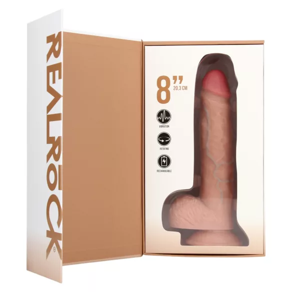 RealRock - rotierender Vibrator (naturfarben, 20,5 cm)