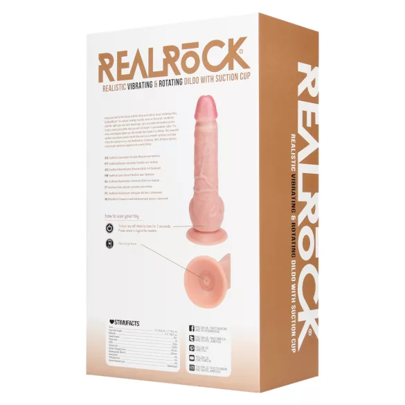 RealRock - rotierender Vibrator (naturfarben, 20,5 cm)