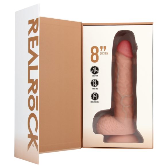 REALROCK - Saugnapf Stoßvibrator - natur (20,5cm)