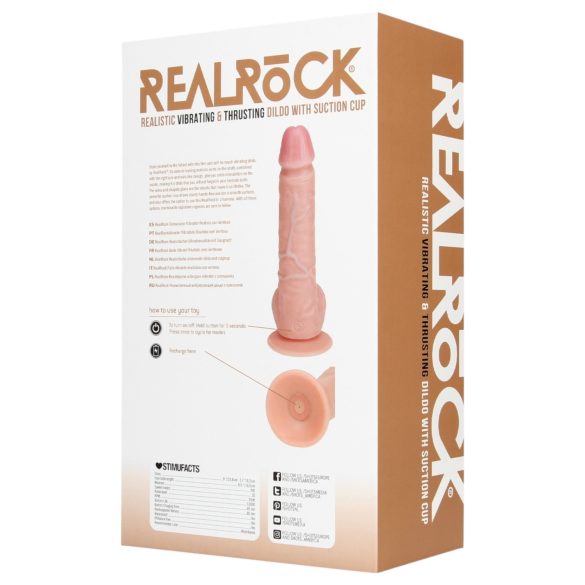 REALROCK - Saugnapf Stoßvibrator - natur (20,5cm)