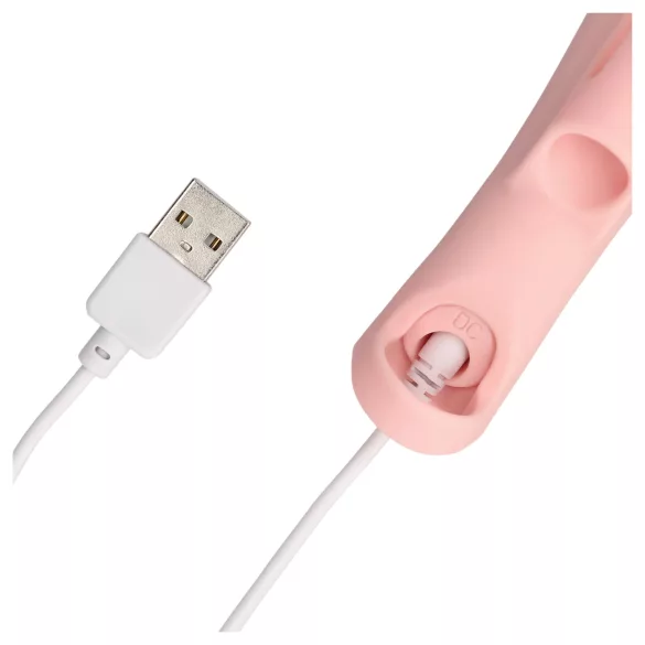 Loveline - gerippter Finger-Vibrator (pink)