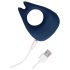 Loveline - Wiederaufladbarer Vibrationscockring (Blau)