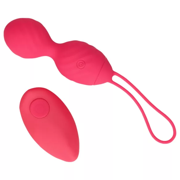 Loveline - gerippte vibrierende Geishakugel (pink)