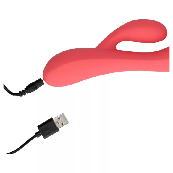 Loveline - Wiederaufladbarer, wasserdichter Vibrator mit Klitorisarm (pink)