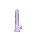 REALROCK - Durchsichtiger Realistischer Dildo - Lila (17cm)