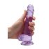 REALROCK - Durchsichtiger Realistischer Dildo - Lila (17cm)