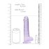 REALROCK - realistischer transparenter Dildo - Lila (19cm)