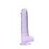 REALROCK - realistischer transparenter Dildo - Lila (19cm)