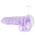 REALROCK - realistischer transparenter Dildo - Lila (19cm)