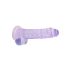 REALROCK - realistischer transparenter Dildo - Lila (19cm)