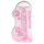 REALROCK - Transparenter realistischer Dildo - Rosa (19 cm)
