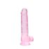 REALROCK - Transparenter realistischer Dildo - Rosa (19 cm)