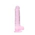 REALROCK - Transparenter realistischer Dildo - Rosa (19 cm)