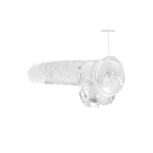 REALROCK - realistischer Dildo, transparent (19cm)