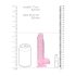 REALROCK - Transparenter Real-Dildo - Pink (15 cm)