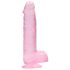 REALROCK - Transparenter Real-Dildo - Pink (15 cm)