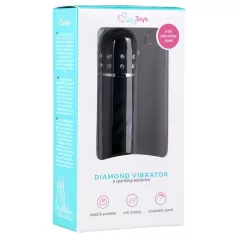 Easytoys Diamond Twirled - gedrehter Stab-Vibrator (schwarz)