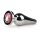 Easytoys Metall Nr.11 - Analplug mit rosa Stein - Silber (3,5 cm)