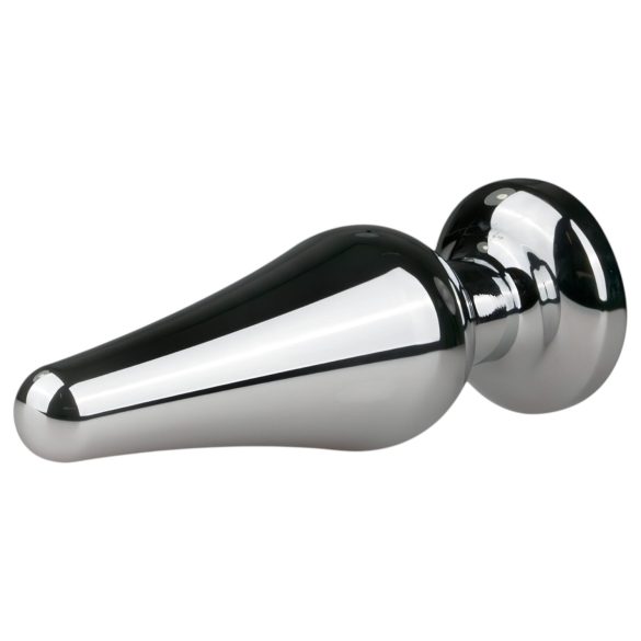 Easytoys Metall No.11 - Analplug Silber mit rosa Kristall (3,5cm)