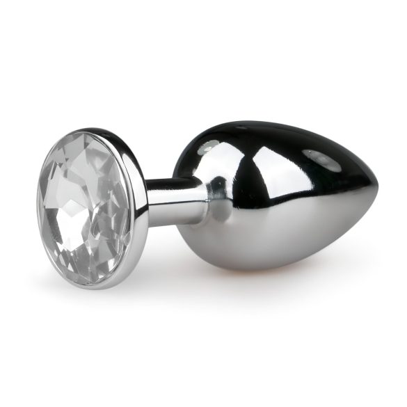 Easytoys - Metall Anal Plug (Silber-Weiß)