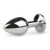 Easytoys - Metall Anal Plug (Silber-Weiß)