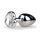 Easytoys Metall Nr.2 - Analplug mit herzförmigem Stein (Silber-Weiß)