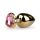 Easytoys Metall No.8 - Analplug mit Herzfuß - Gold-Pink (3,5 cm)