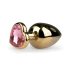 Easytoys Metall No.8 - Analplug mit Herzfuß - Gold-Pink (3,5 cm)