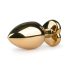 Easytoys Metall No.8 - Analplug mit Herzfuß - Gold-Pink (3,5 cm)