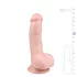 Easytoys - Saugnapf-Dildo mit Hoden (15cm) - hautfarben