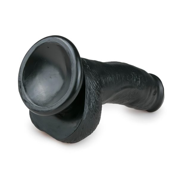 Easytoys - Saugfuß-Hoden Dildo (15cm) - Schwarz