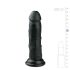 Easytoys - realistischer Saugfuß-Dildo (15,5cm) - schwarz