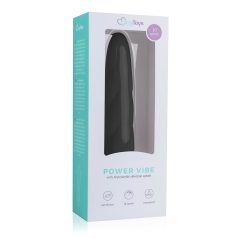 Easytoys Power Vibe - Gewundener Silikon-Vibrator (schwarz)