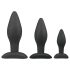 Easytoys Rocket - Anal Plug Set - Schwarz (3-teilig)
