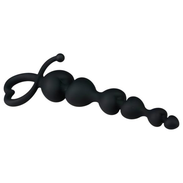 EasyToys - Anal-Dildo mit Perlen (Schwarz)
