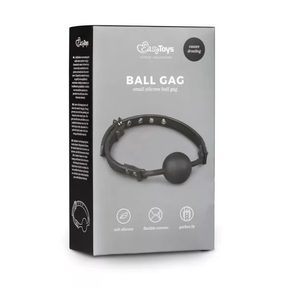 Easytoys - Silikon Mundknebel Ball (schwarz)