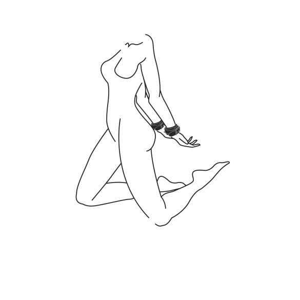 Easytoys - Kunstleder-Handschellen (schwarz)