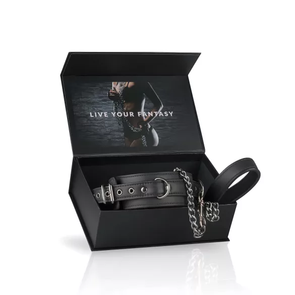 Easytoys - Fetisch Halsband & Leine (schwarz)