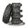 Easytoys - Set aus Halsband, Hand- und Fußfesseln (schwarz)